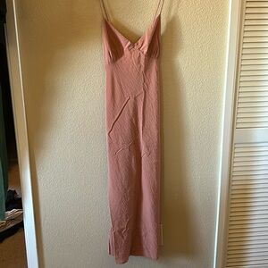 Madewell Layton Midi Slip Dress‎ Size 10 Salmon Pink Excellent Condtion